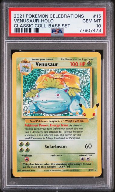 Venusaur #15 Pokémon Celebrations PSA 10