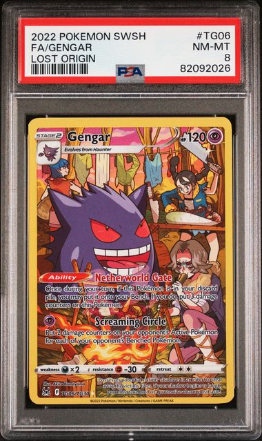 Gengar #TG06 Pokémon Lost Origin PSA 8