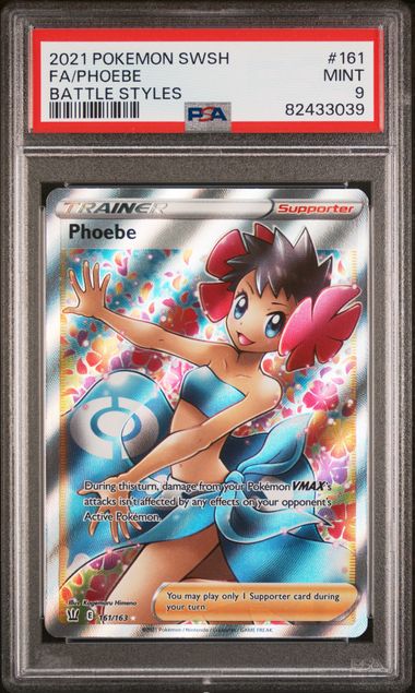 Phoebe #161 Pokémon Battle Styles PSA 9