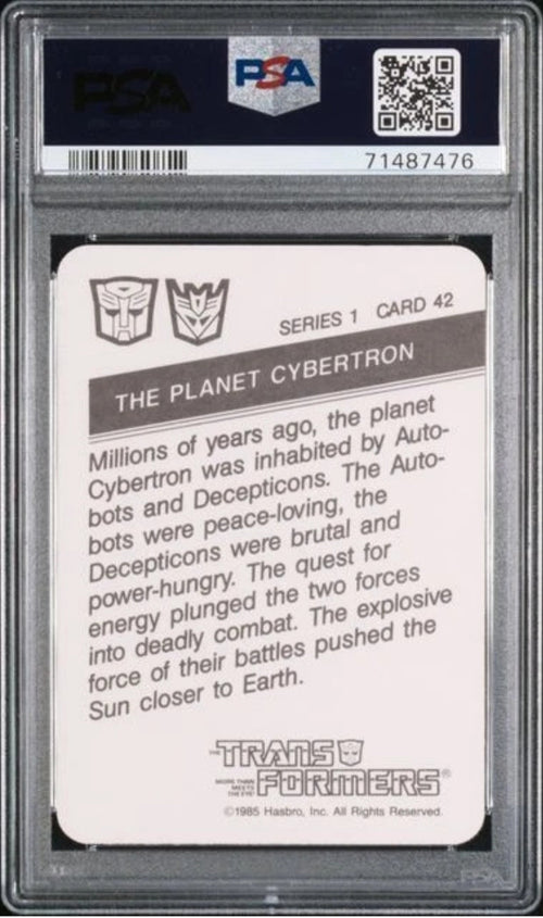 1985 Hasbro Transformers Cybertron #42 PSA 9 Mint