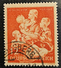 1943 Germany Deutsches Reich 10 Years WHW Mother & Children 12+38pf Stamp – Michel 859 – Used