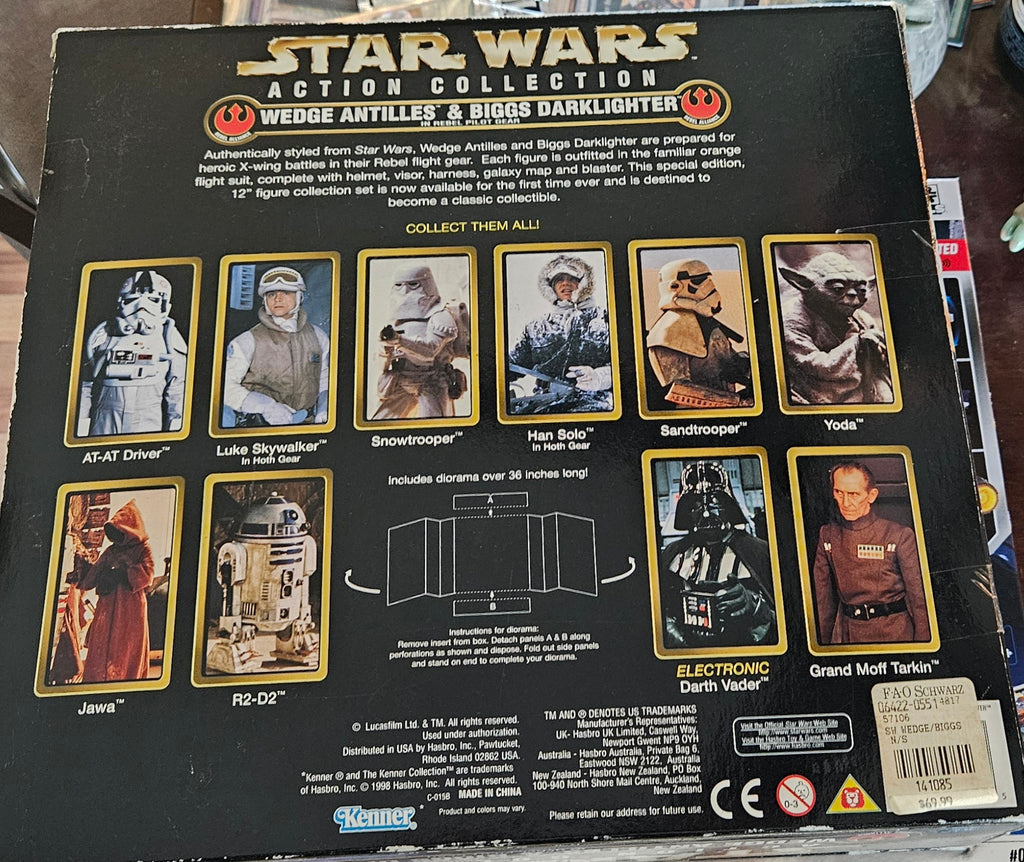 1998 Star Wars Action Collection Wedge Antilles & Biggs Darklighter 12" FAO Schwarz Exclusive 2-Pack