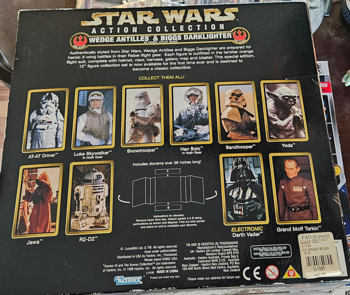 1998 Star Wars Action Collection Wedge Antilles & Biggs Darklighter 12" FAO Schwarz Exclusive 2-Pack